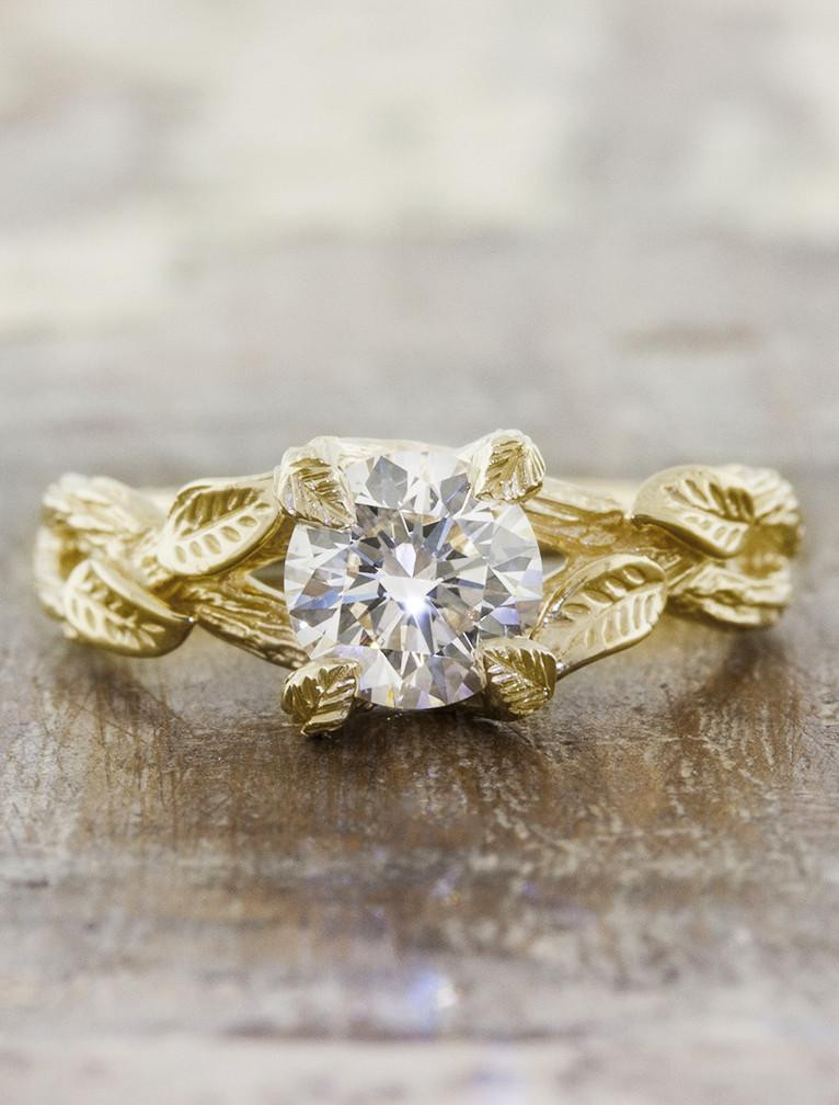 Nature Inspired Wedding Rings
 Lorelei Infinity Band Diamond Engagement Ring