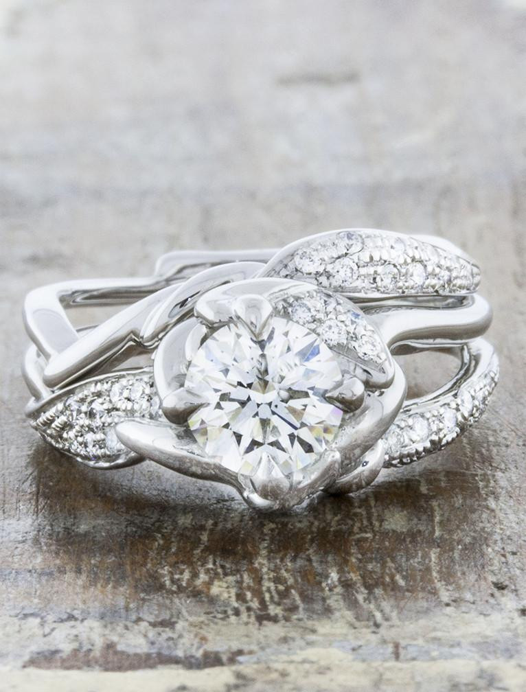 Nature Inspired Wedding Rings
 unique wedding ring nature inspired Ken & Dana Design London