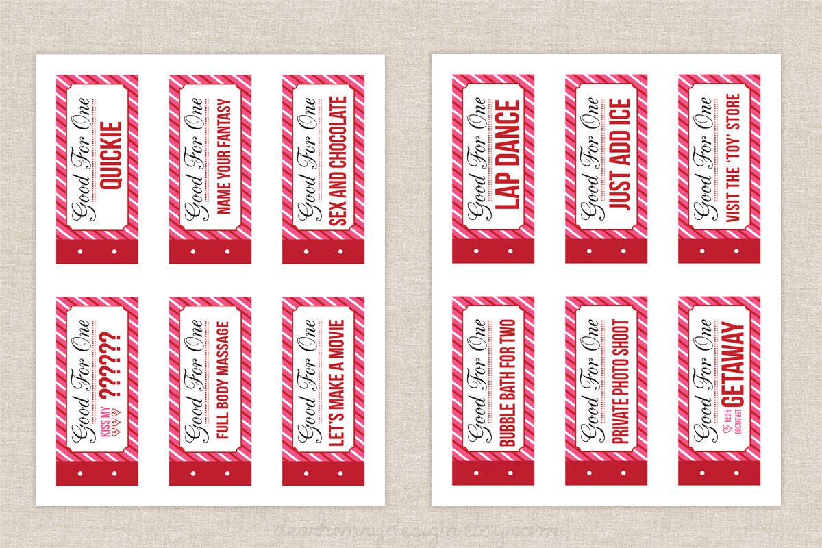 Naughty Gift Ideas For Boyfriend
 Naughty Coupon Book Printable Valentine s Day by
