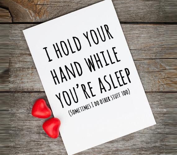 Naughty Love Quotes
 Naughty Valentine card love quotes I hold your hand while