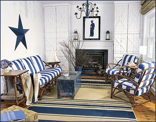 Nautical Living Room Ideas
 Decorating theme bedrooms Maries Manor nautical bedroom