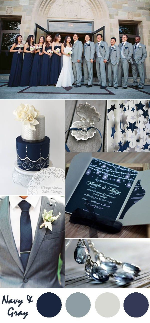 Navy Blue Wedding Color Schemes
 Ten Most Gorgeous Navy Blue Wedding Color Palette Ideas