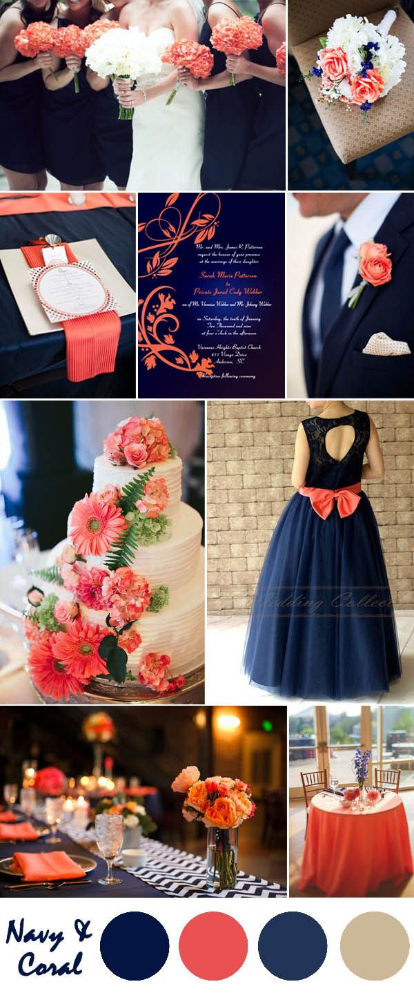 Navy Blue Wedding Color Schemes
 Ten Most Gorgeous Navy Blue Wedding Color Palette Ideas