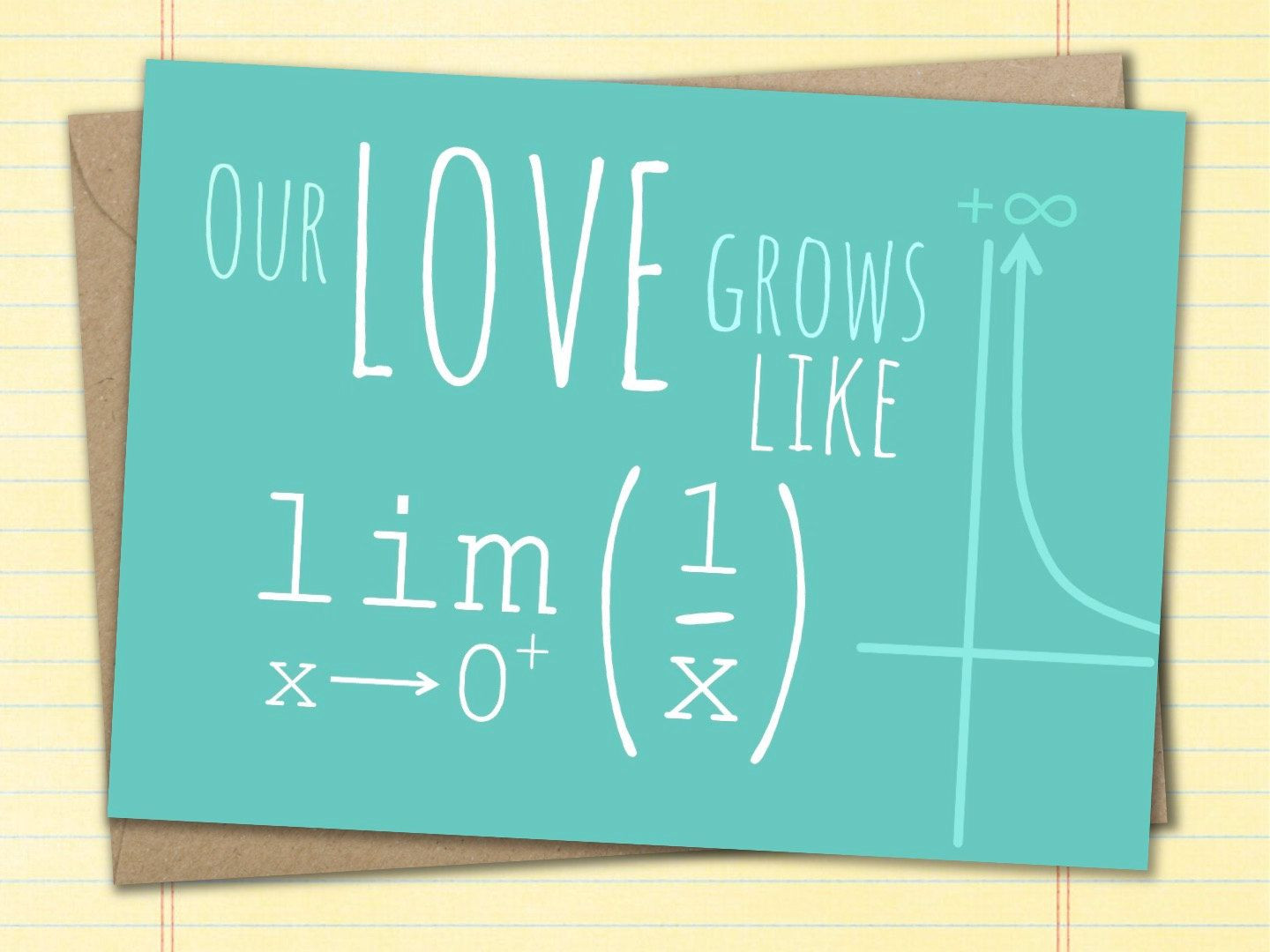 Nerdy Gift Ideas For Boyfriend
 Nerdy Love Card Funny Math Gift "Infinite Love