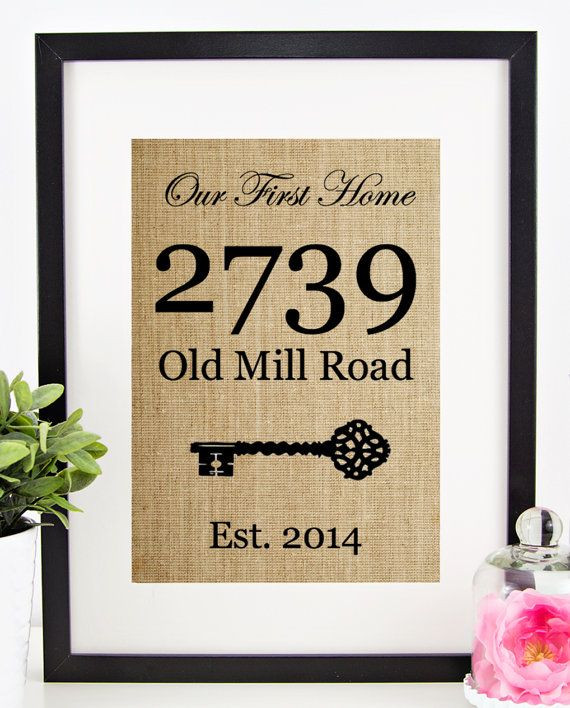 New Home Gift Ideas For Couples
 New Home Housewarming Gift Our First Home Sign House
