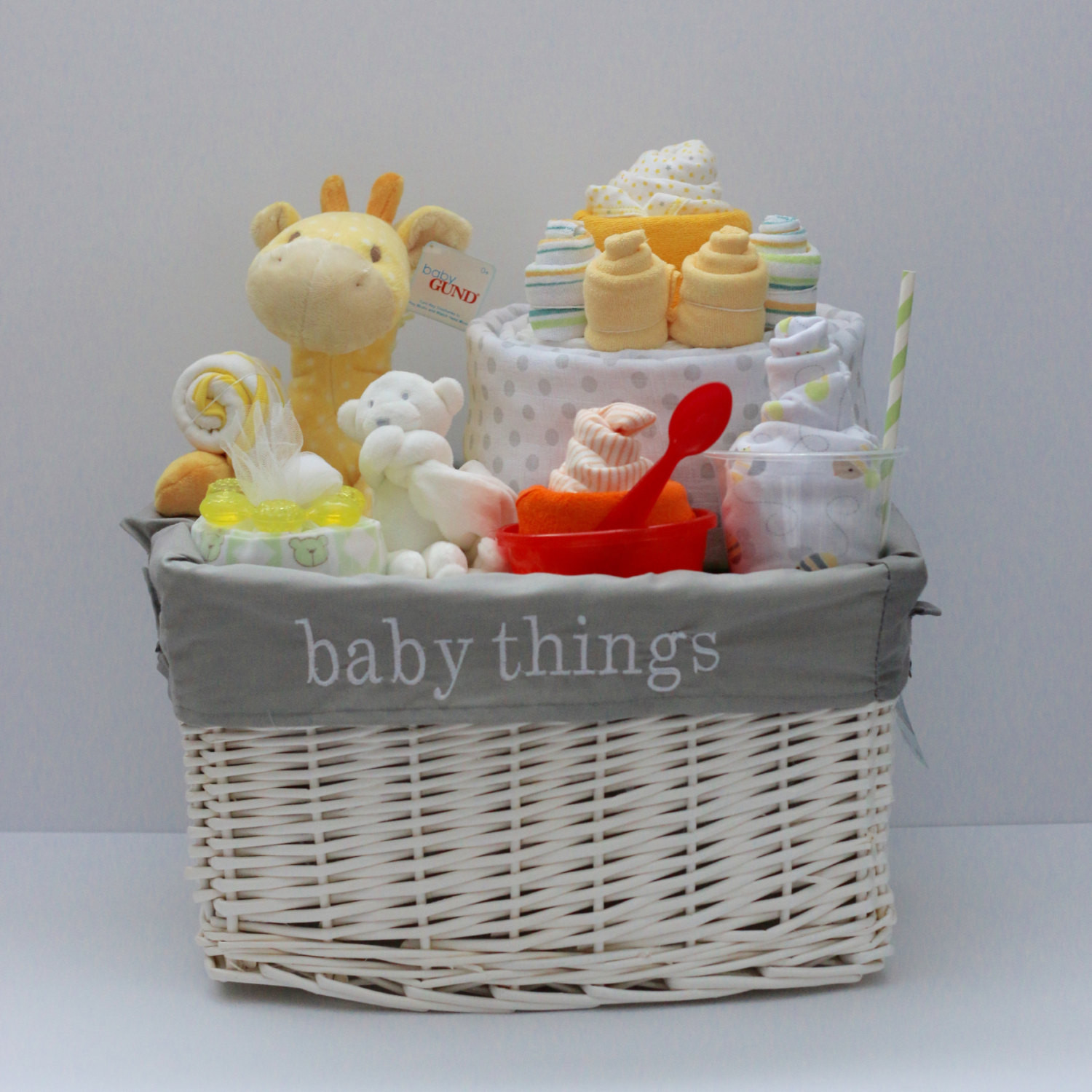 Newborn Gift Basket Ideas
 Gender Neutral Baby Gift Basket Baby Shower Gift Unique Baby