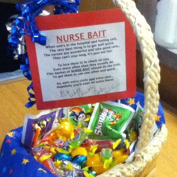 Nursing Gift Basket Ideas
 Nurse bait Food