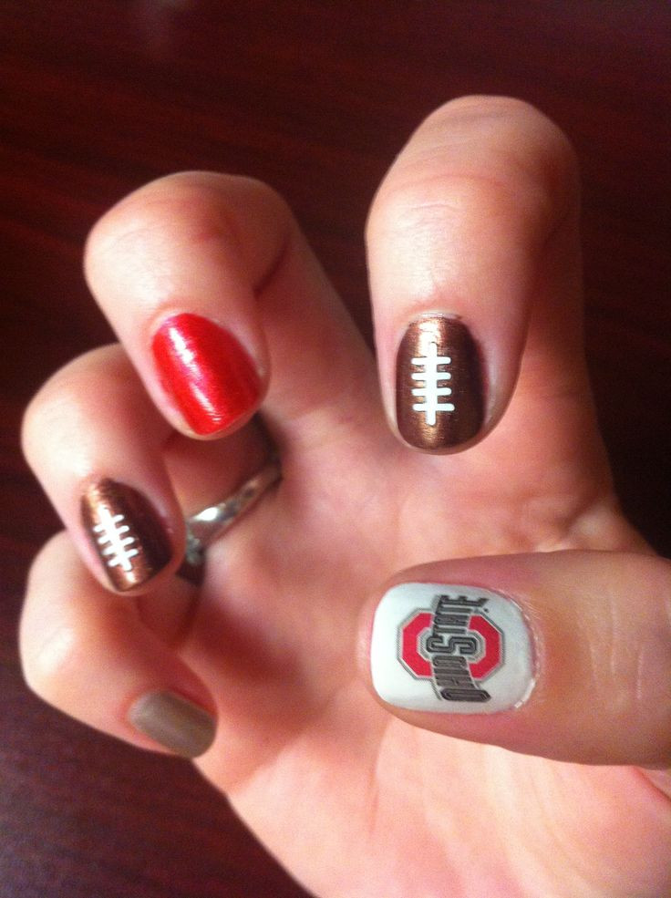 Ohio State Nail Art
 17 Best images about Ohio state nails on Pinterest