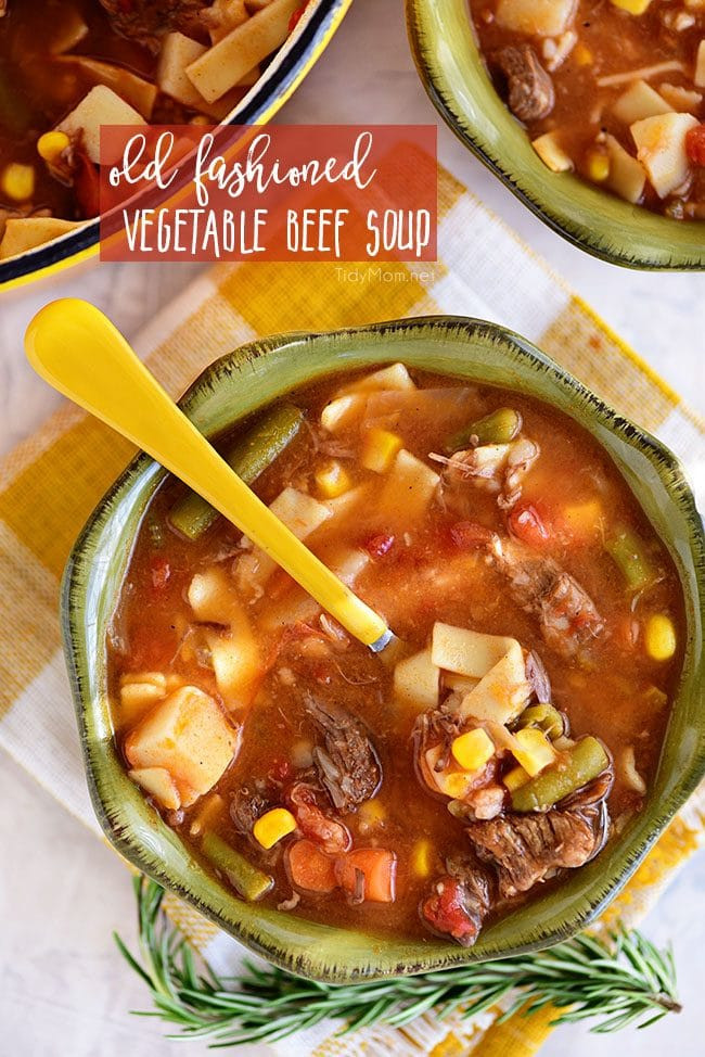 Old Fashioned Vegetable Beef Soup Recipes
 Old Fashioned Ve able Beef Soup Just Like Grandma Made
