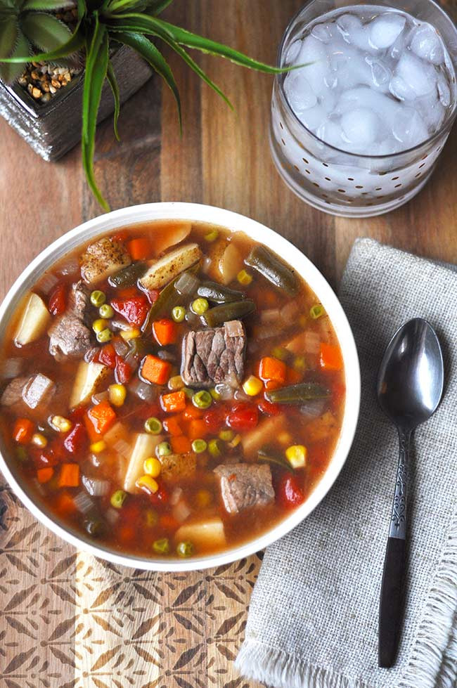 Old Fashioned Vegetable Beef Soup Recipes
 Old Fashioned Ve able Beef Soup Mighty Mrs