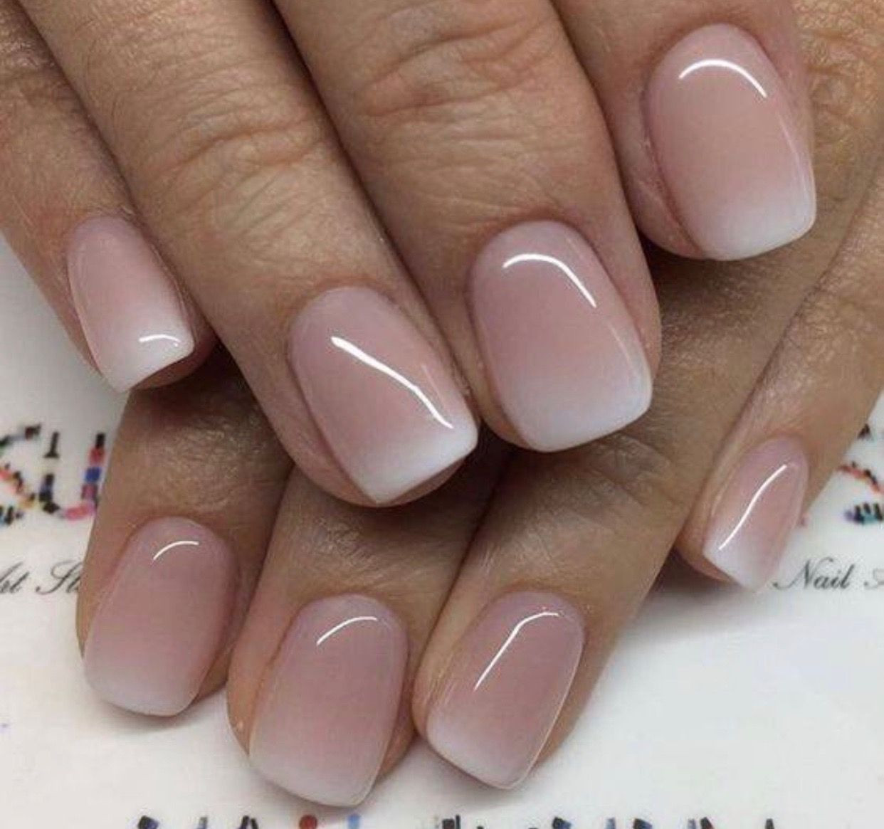 Ombre Wedding Nails
 Ideal understated wedding manicure