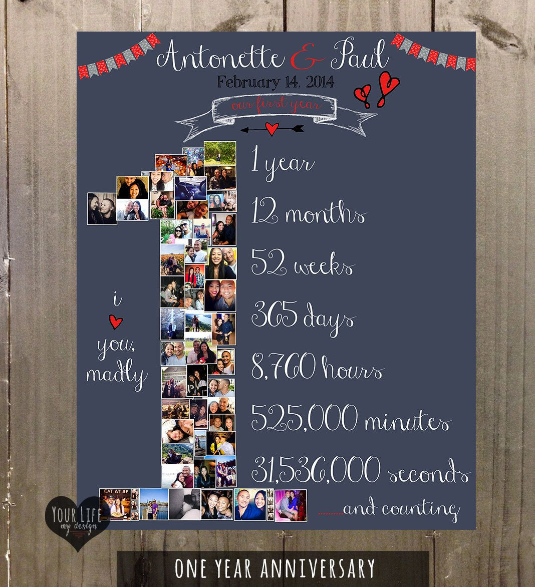 One Year Anniversary Gift Ideas For Girlfriend
 1ST ANNIVERSARY Anniversary Collage Anniversary