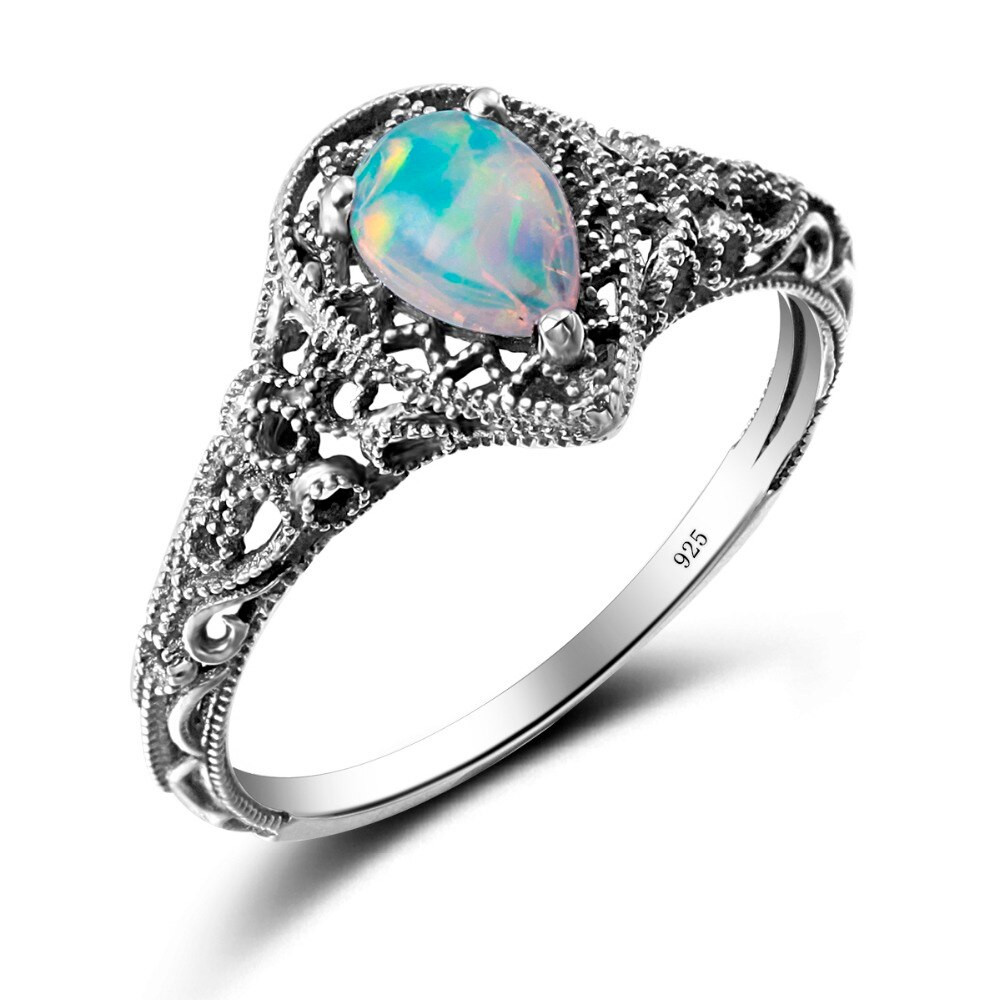 Opal Wedding Rings For Women
 Elegant Water Drop Cut 2 2ct Opal Rings For Women Vintage