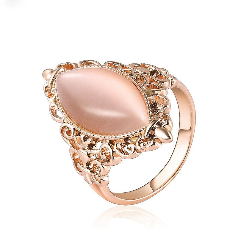 Opal Wedding Rings For Women
 Aliexpress Buy SHUANGR Charm Pink Opal Crystal