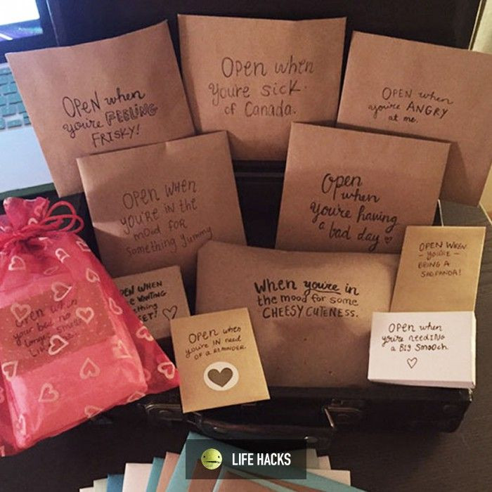 Open When Gift Ideas For Boyfriend
 DIY "Open when" letters would make a great t