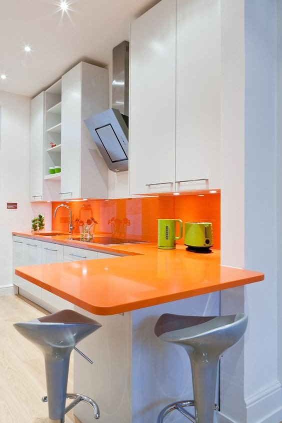 Orange Backsplash Kitchen
 27 Cheerful Orange Kitchen Decor Ideas DigsDigs