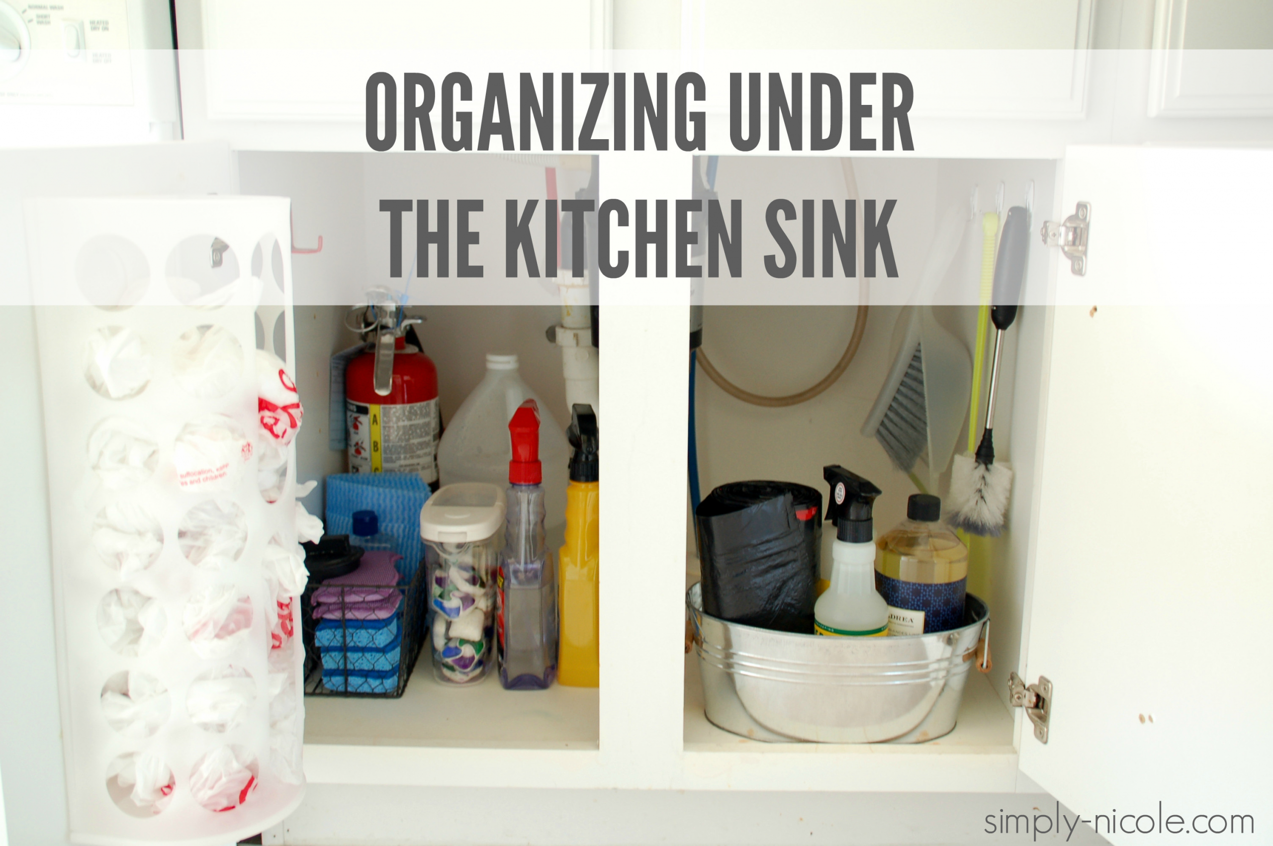 Organize Under Kitchen Sink
 Organizing Under the Kitchen Sink Simply Nicole
