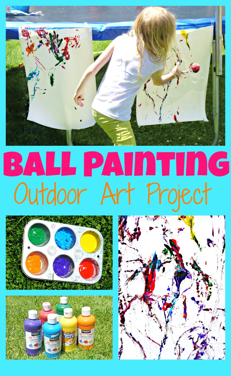 Outdoor Art Projects
 Ball Painting A Simple And Fun Outdoor Art Project