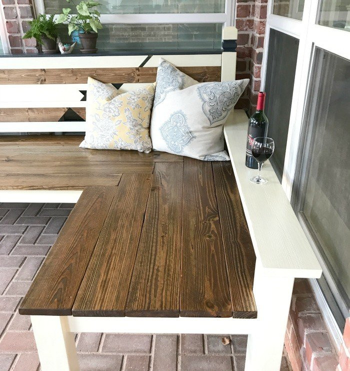 Outdoor Bench DIY
 L Shaped DIY Backyard Bench just $130 Abbotts At Home