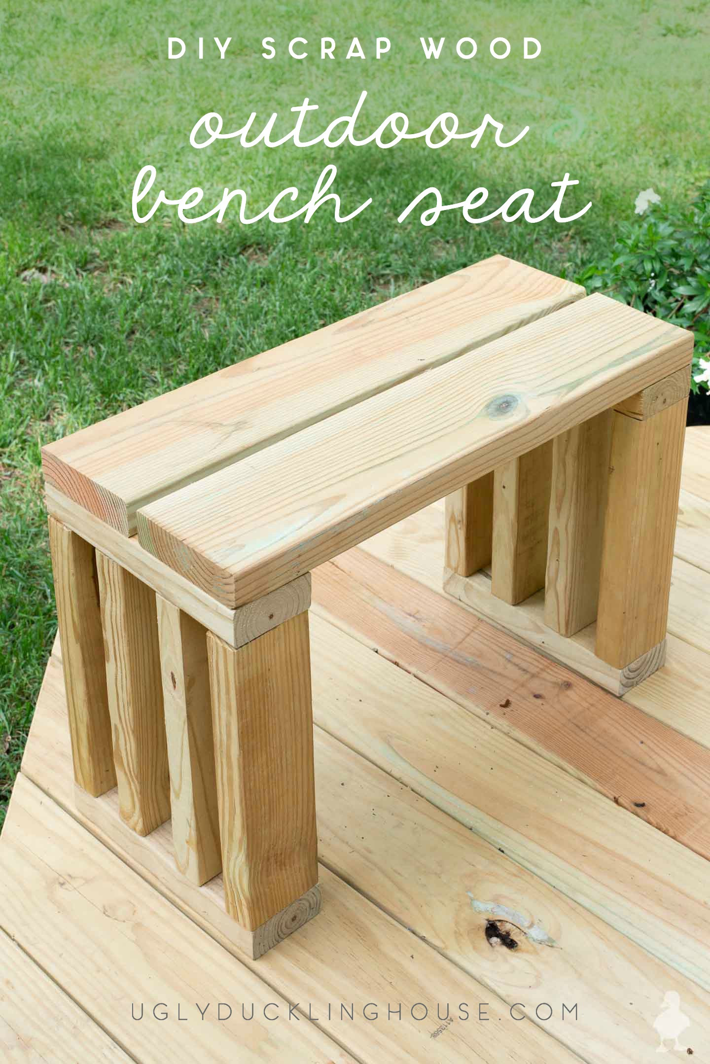 Outdoor Bench DIY
 Scrap Wood Outdoor Bench Seat