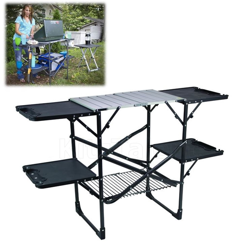 Outdoor Camping Kitchen
 Camping Kitchen Cooking Table Station Portable Folding