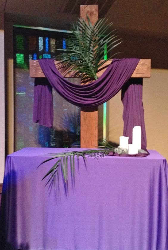 Outdoor Easter Sunrise Service Ideas
 GAUMC Worship Center Palm Sunday Altar 2014