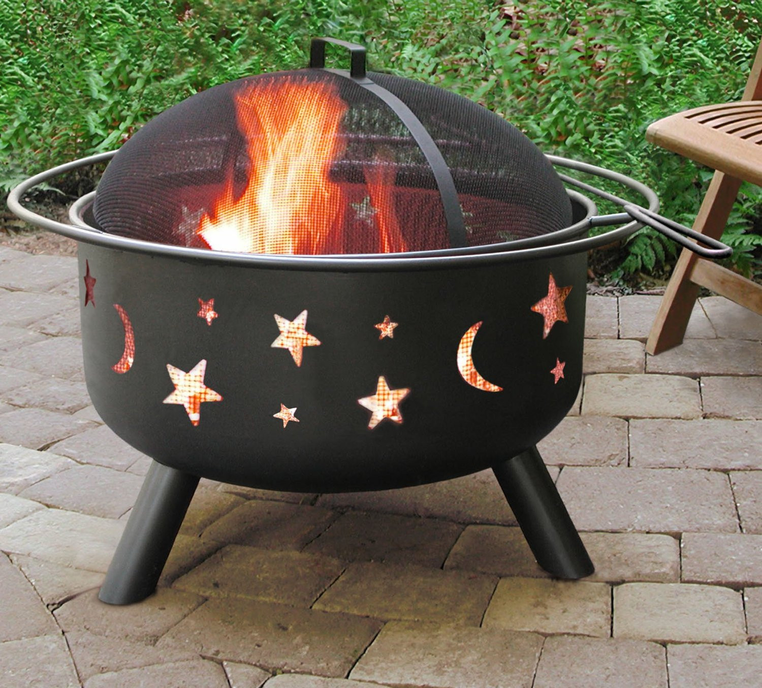 Outdoor Fireplace Or Fire Pit
 Fire Pit Star Moon Glow Outdoor Fireplace Backyard Wood