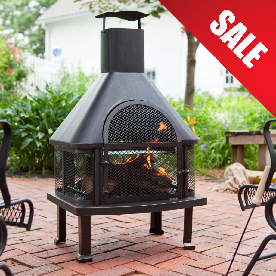 Outdoor Fireplace Or Fire Pit
 Outdoor Patio Fireplace Wood Burning Fire Pit Chiminea