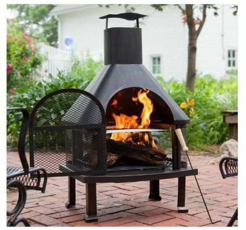 Outdoor Fireplace Or Fire Pit
 4 Ft Chiminea Outdoor Wood Fireplace Patio Backyard