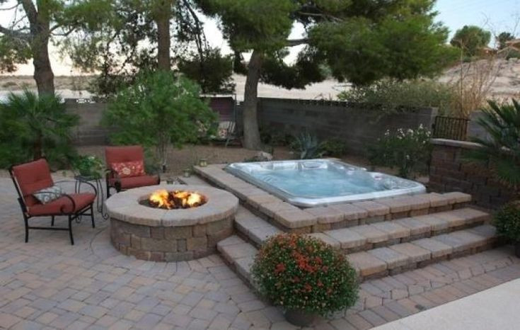 Outdoor Hot Tub Landscaping Ideas
 que Earthy Hot Tub Area Landscaping Ideas outdoor