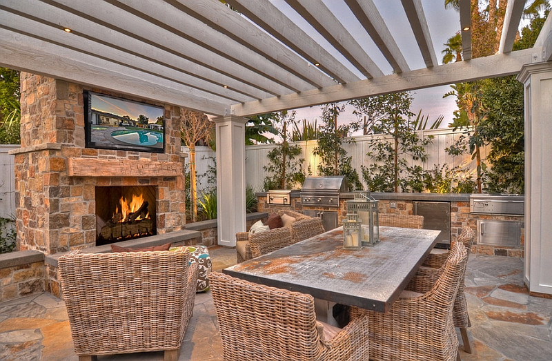 Outdoor Kitchen Designs With Fireplace
 TV Fireplace Design Ideas