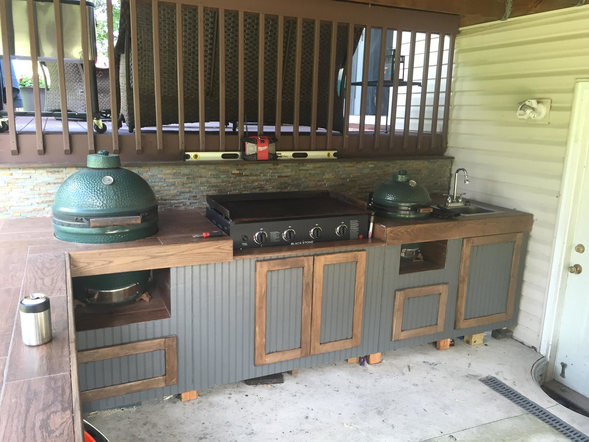Outdoor Kitchen Griddle
 It s official the outdoor kitchen has started — Big Green