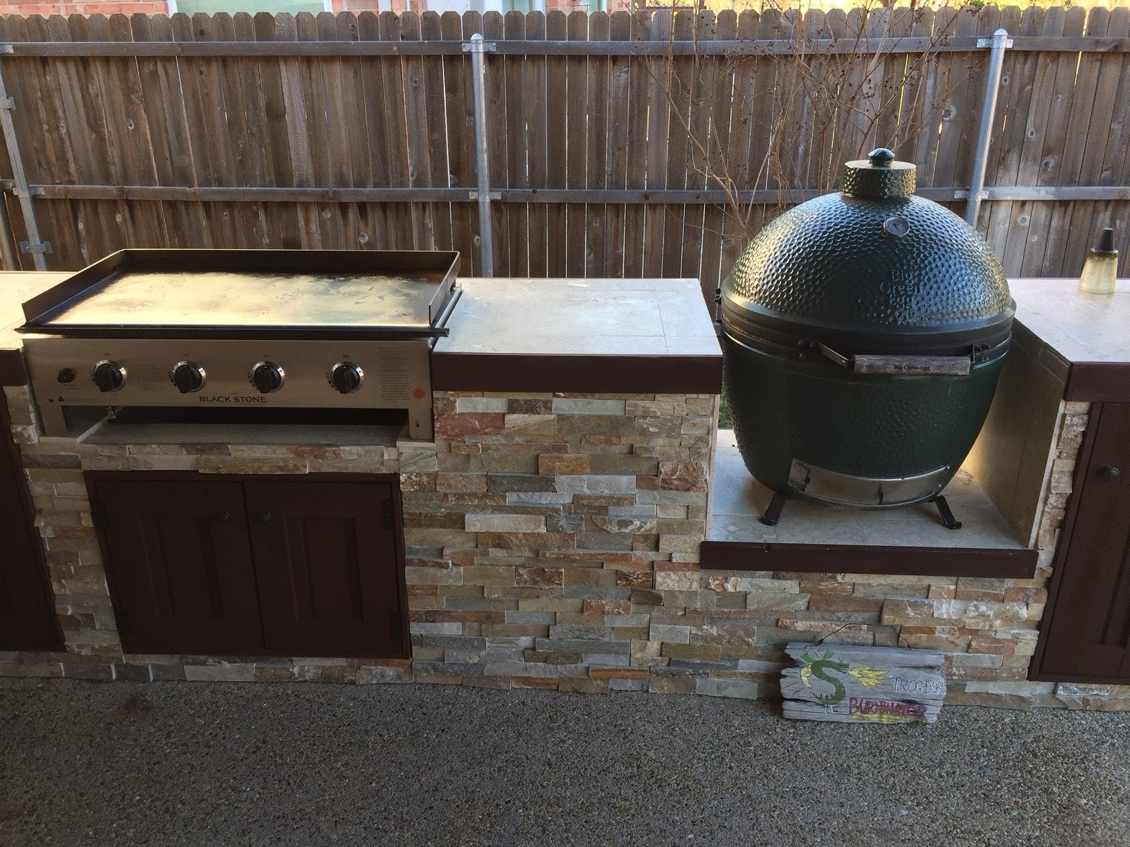 Outdoor Kitchen Griddle
 New Outdoor Kitchen & Covered Patio w Pics — Big Green