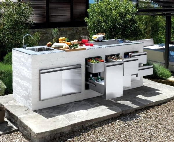 Outdoor Kitchen Set
 Trendy Outdoor kitchen set up in the garden ideas for