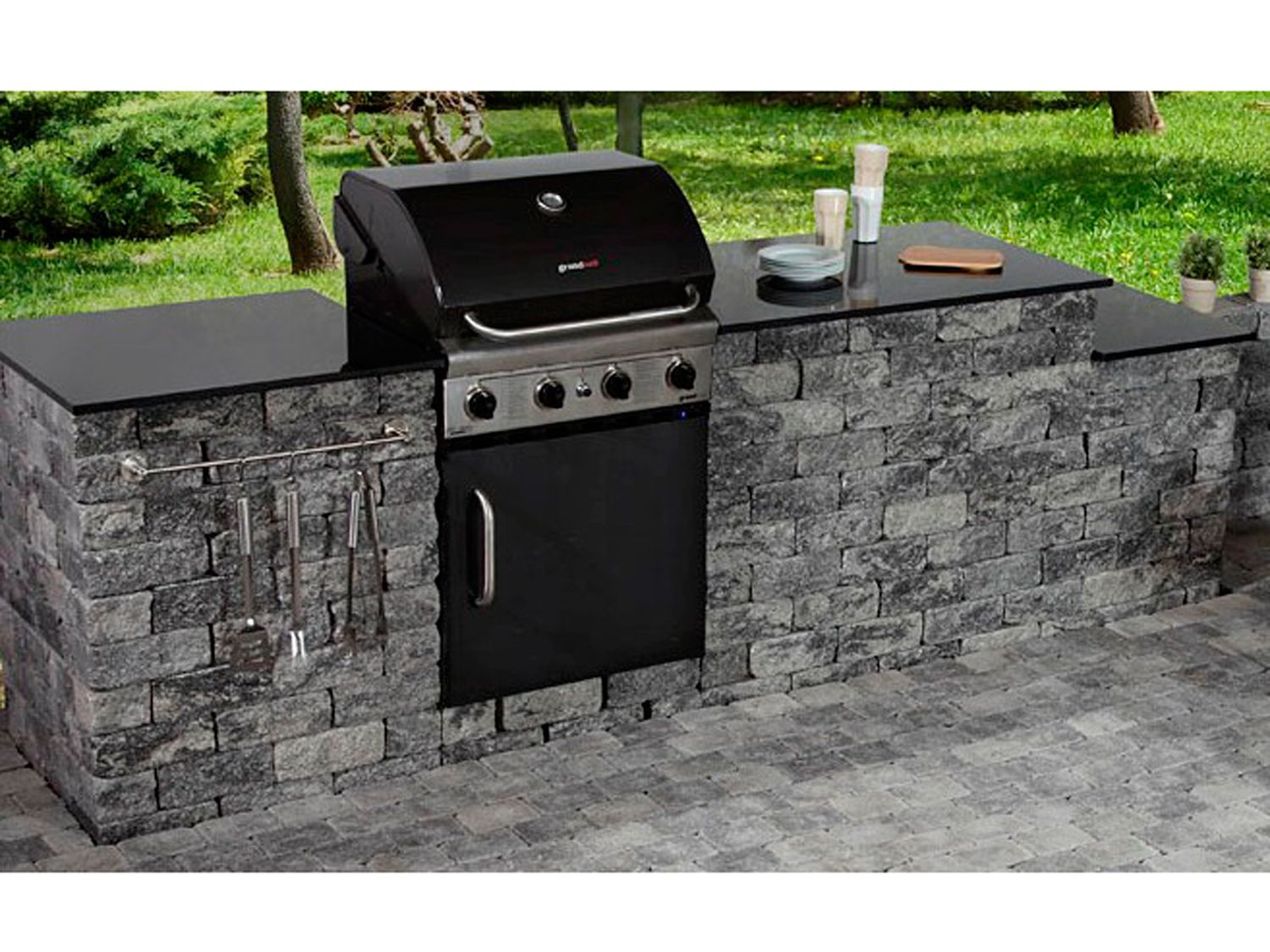 Outdoor Kitchen Set
 EHL Outdoor Küche Outdoor Kitchen Set aus Antikmur