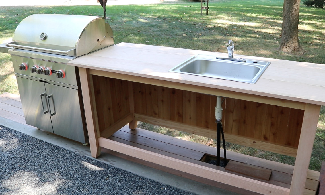 Outdoor Kitchen Sink And Cabinet
 Build an Outdoor Kitchen Cabinet & Countertop with Sink