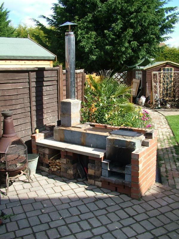 Outdoor Kitchen Stove
 outdoor kitchen with rocket stoves & oven