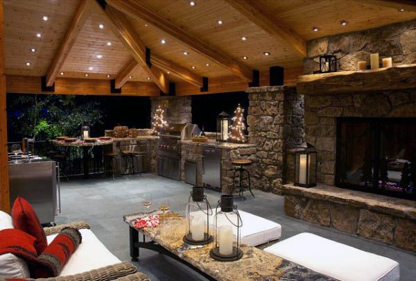 Outdoor Kitchen With Fireplace Designs
 Top 60 Best Outdoor Kitchen Ideas Chef Inspired Backyard