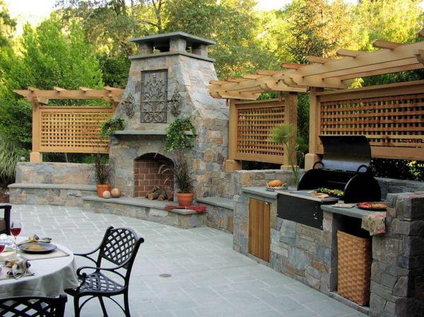 Outdoor Kitchen With Fireplace Designs
 Outdoor Kitchen Designs Featuring Pizza Ovens Fireplaces