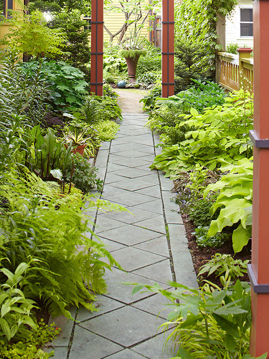 Outdoor Landscape Walkways
 Garden Path Ideas Cut Stone Walkways