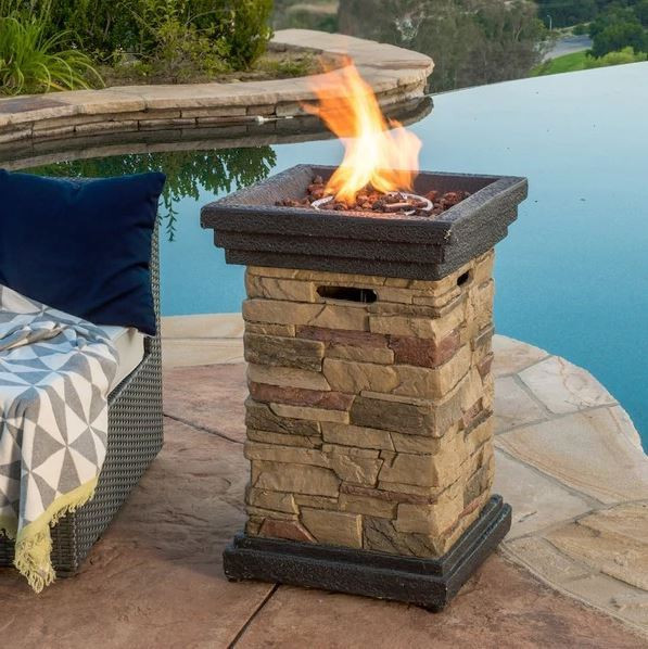 Outdoor Patio Gas Fire Pit
 Patio Fire Pit Table Outdoor Gas Fireplace Bowl Propane