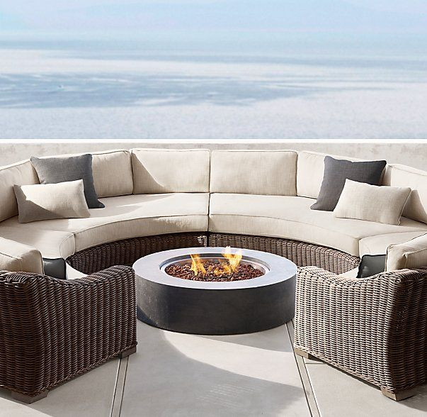 Outdoor Sectional With Firepit
 Fire Pit Seating Provence Luxe Round Customizable