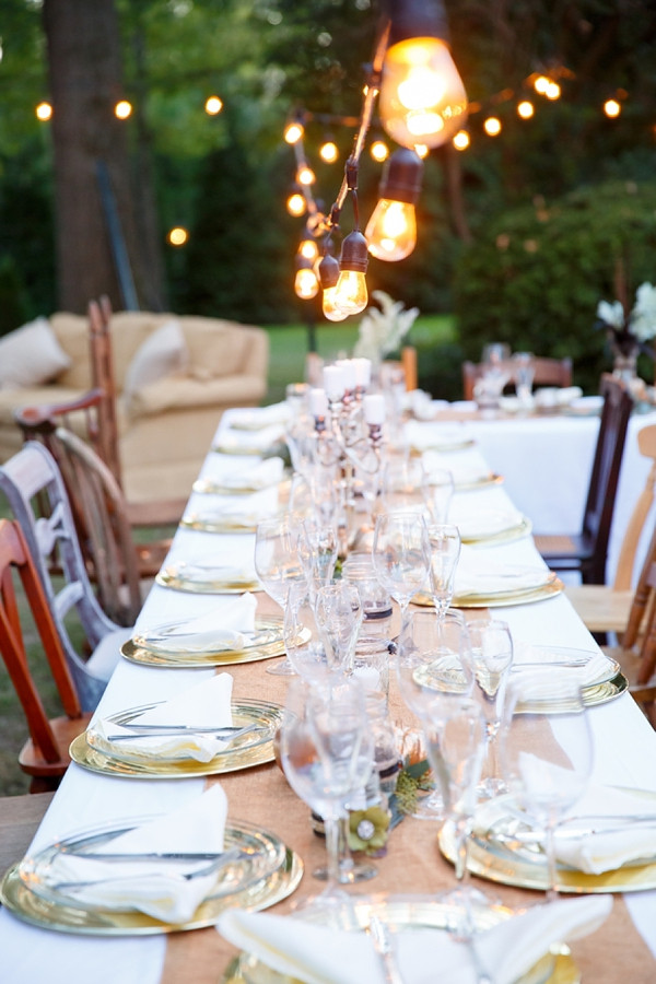 Outside Engagement Party Ideas
 Chic Southern Rustic Engagement Party