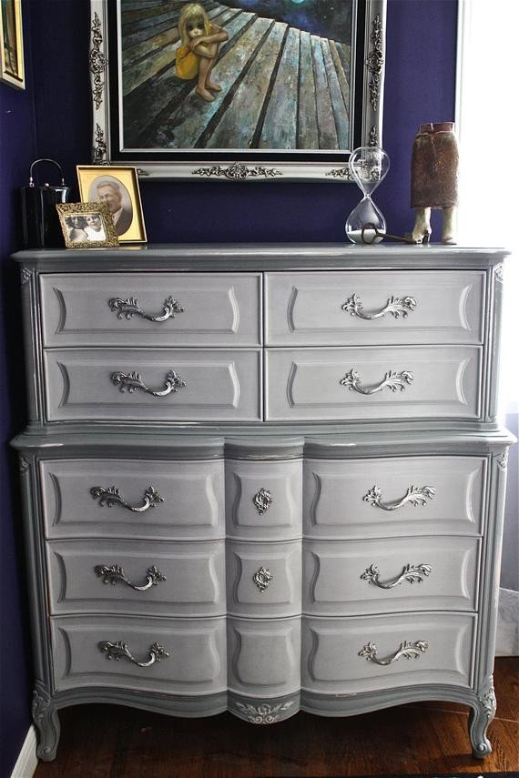 Painted Bedroom Sets
 French Provincial Dresser Hand Painted Paris Gray