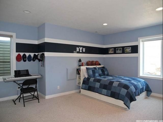 Painting Ideas For Boy Bedroom
 Boys Room idea striped paint This would be perfect with