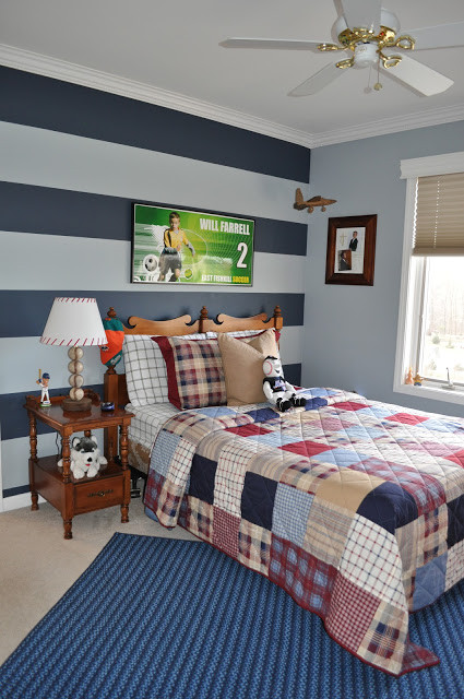 Painting Ideas For Boy Bedroom
 Northern Nesting Striped Accent Wall