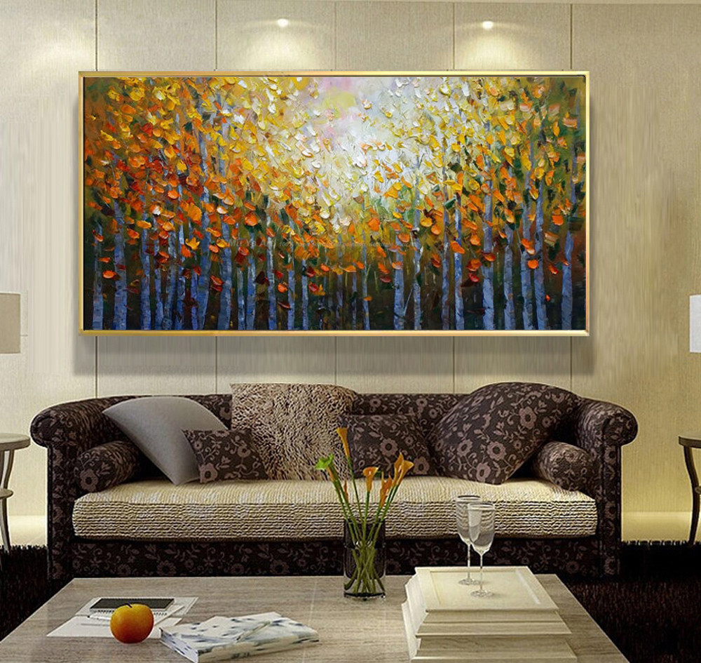 Paintings For Living Room Walls
 Acrylic painting landscape modern paintings for living