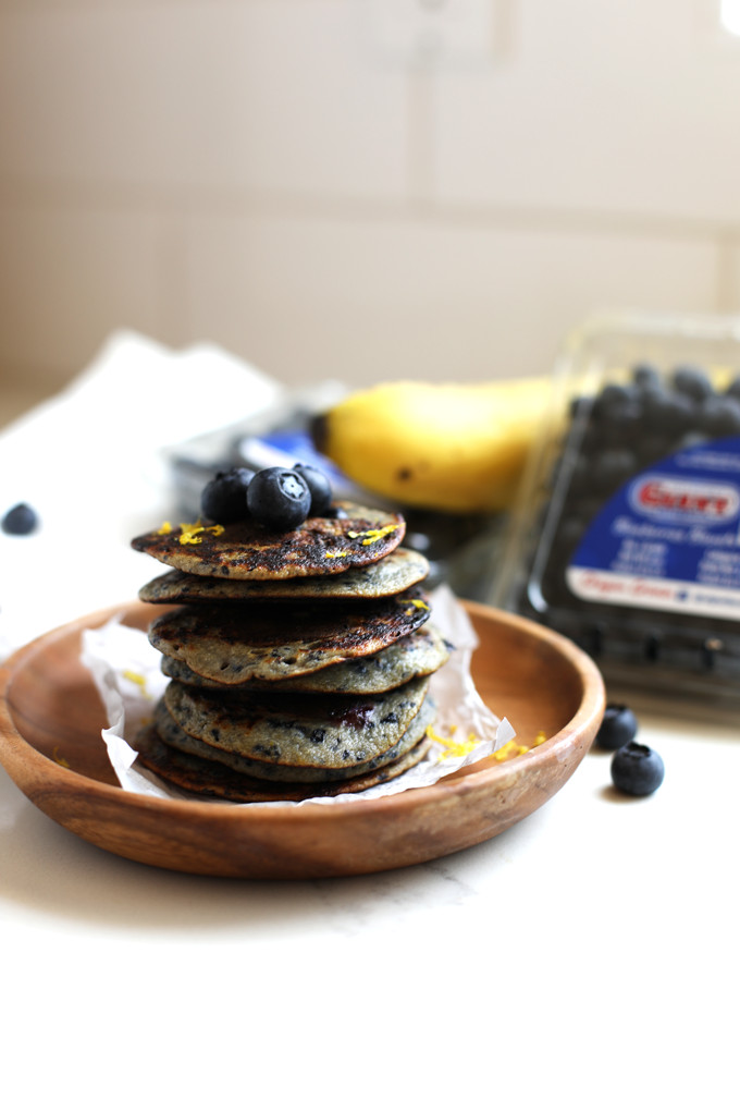 Paleo Blueberry Pancakes
 Paleo Blueberry Muffin Pancakes – Little Bits of…