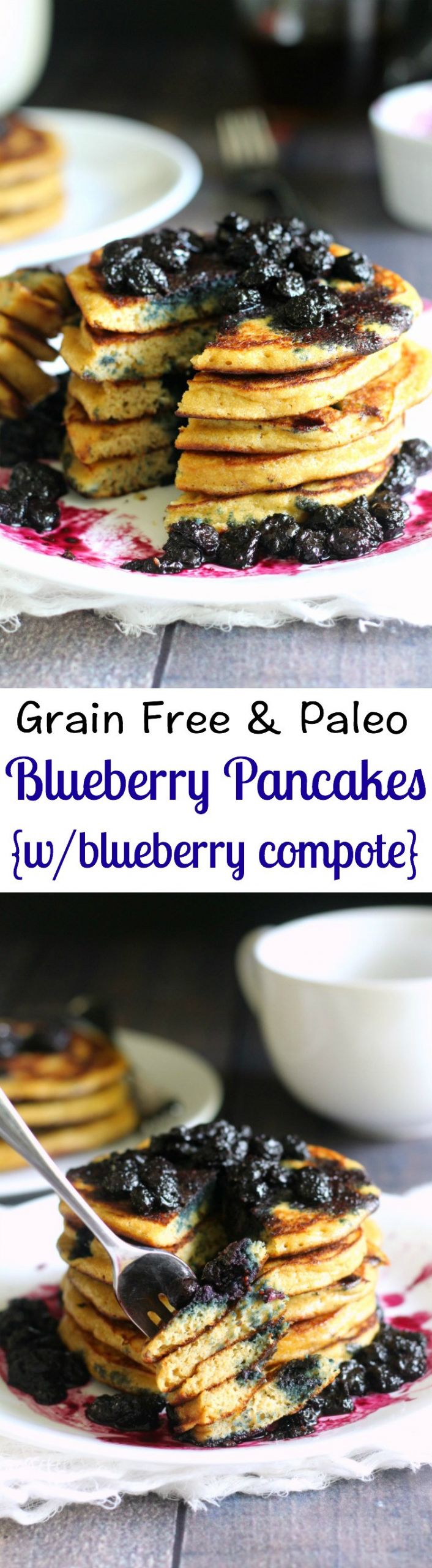 Paleo Blueberry Pancakes
 Paleo Blueberry Pancakes with Maple Blueberry pote