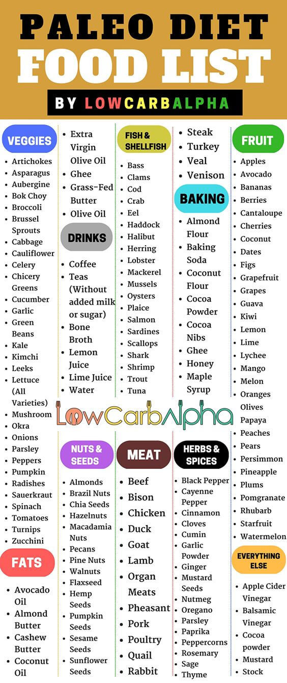Paleo Diet Foods List
 Paleo Diet Food List Paleolithic Nutrition Plan